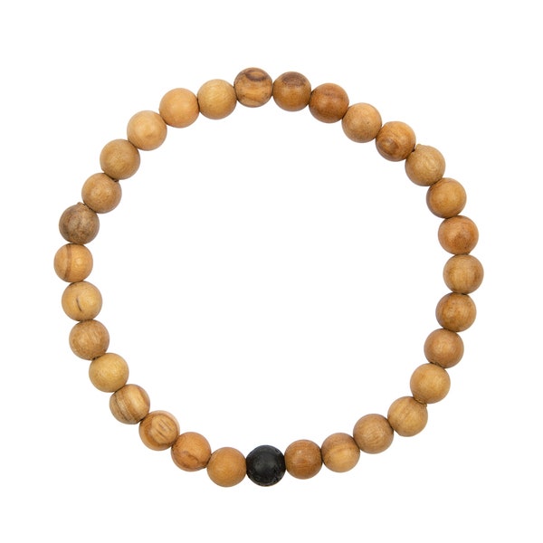 Perlen Armband Olivenholz natur | Feel Grounded