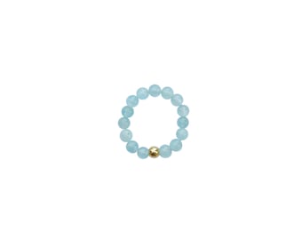 Pearl Ring Aquamarine Gemstones Blue | Feel like a Mermaid