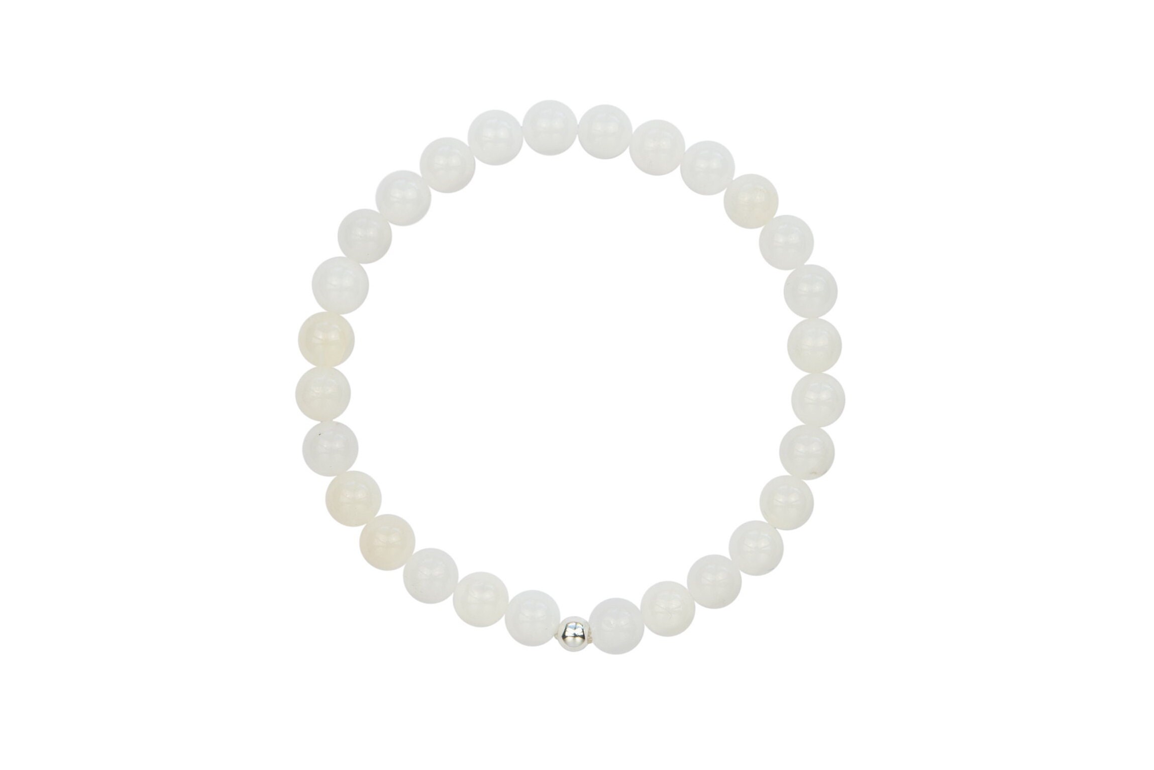 Pearl Bracelet Jade Semi-Precious Stone White | Feel Light