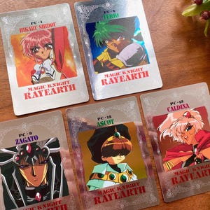 Klammer Magic Knight Ray Earth 90er Jahre Vintage offizielle Amada Hero Prism PC Karten