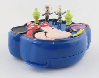100% Complete Very Rare pollypockets 1996 mattel Disney Minnie and Daisy space travel - Polly Pocket Compact Toys
