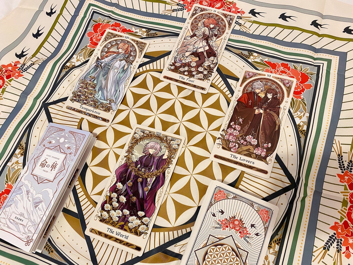 Flower of life tarot altar cloth Etsy