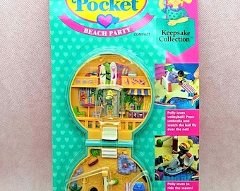 Rare NIP Polly Pocket Beach Party 1994 new blue bird