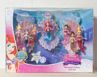 Rare! Disney Little Kingdom - The Little Mermaid Ariel Mermaid Sisters Gift set - Color Changing New