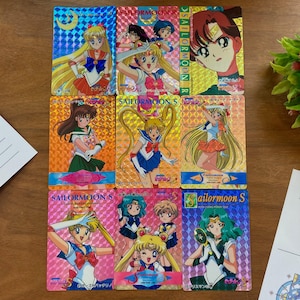 Sailor Moon 90s vintage Amada PP Kira Carddess Parte 5, 7, 8, 9 / Tarjetas coleccionables auténticas de Sailor Moon