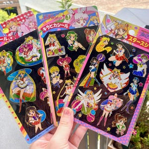 Sailor Moon Vintage dos anos 90 Marusho Sailor Stars | Adesivos Prisma Sailor Moon