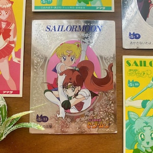 セーラームーン 90年代 ヴィンテージ オフィシャル ラージ シルバー カードダス コレクション パート1 プリズム カード 額入り