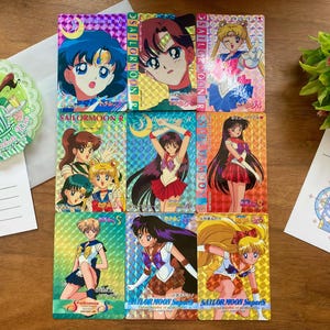 Sailor Moon 90s vintage Amada PP Prism Kira Carddass Part 5, 8, 11 | Sailormoon authentic collecting cards