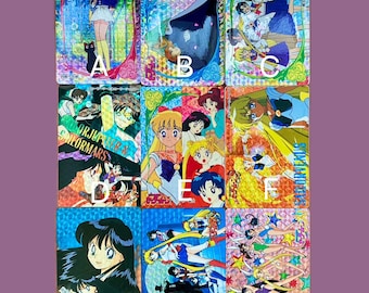 Rare! Sailormoon 90s vintage official Kira Sparkle Prism cards Banpresto | Sailor moon Caddass