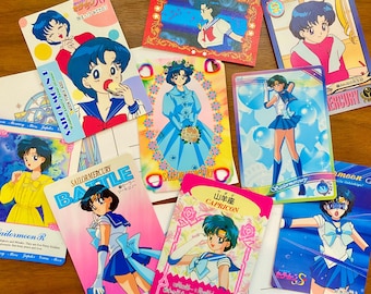 Bandai vintage 90s Sailor Mercury 9 card bundle set | Sailormoon Carddass
