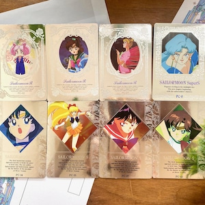 Sailormoon 1995 vintage official Prism silver shining collecting Hero part 2, 3, 5 PC Cards