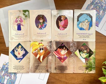 Sailormoon 1995 vintage official Prism silver shining collecting Hero part 2, 3, 5 PC Cards
