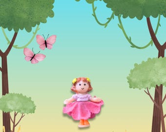 Polly Pocket doll figure of 1997 Petal Village - Polly's Flower Fairyland