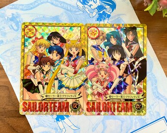 Rare ! 1995 Bandai - Sailormoon Graffiti series Part 6 Team Combine Prism Carddess Carddess | Sailor moon Cards