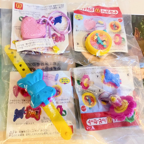 Unopened 1996 bluebird polly pocket McDonald set of 4