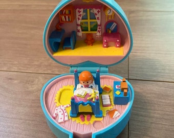 1991 Angel Pocket Bandai Dreamy Bedroom Ring & Ring Case Play Set Vintage Licensed by Bluebird