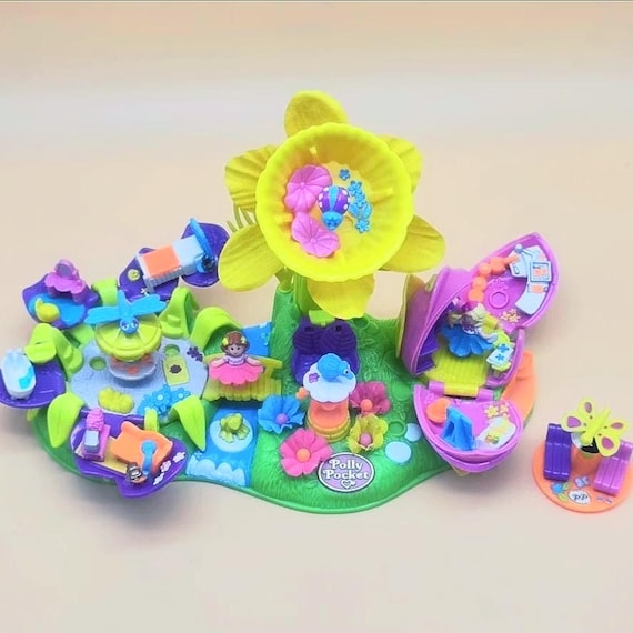 Totally Flowers Polly Pocket 1997 - jouets rétro jeux de société figurines et objets vintage
