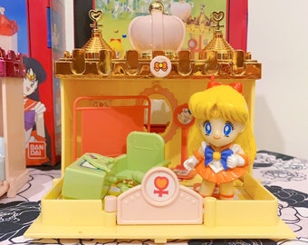 Château Sailor Venus vintage 1992 100 % complet jouant à une maison de poupée miniature - Bandai