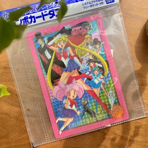 Sailormoon 90s vintage oficial Jumbo card prisma brilhante brilhante colecionável cartão