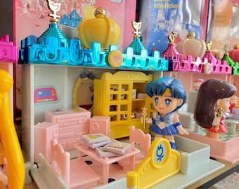 100% Complete Sailor Mercury Castle vintage 1994 miniature SailorMoon doll house - Bandai Japan