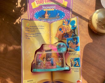 Neu in der Packung 100% komplettes Vintage Disney Pollypockets Pocahontas Powhatan Home Bluebird Polly Pocket Spielzeug Spielset