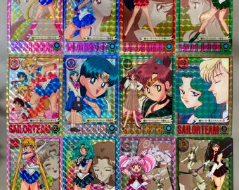 Tarjeta Prisma de Sailor Moon / Serie Graffiti de Bandai de 1994, artículo coleccionable vintage de Sailor Moon / Kira Sparkle