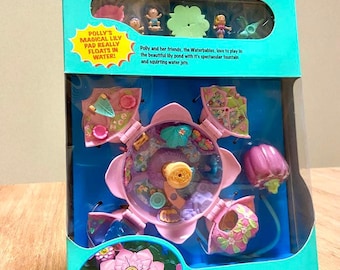 Ultra Rare NIB Polly’s Magical Lilypad Polly Pocket Fountain Fantasy Waterlily Playset 1996