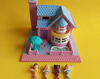100% Complete Polly Pocket Bluebird 1993 | Pollyville Light-Up Bay Window House