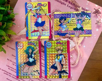 Tarjeta Prisma doble oculto de Sailor Moon Kira – Tarjeta de anime vintage de los 90