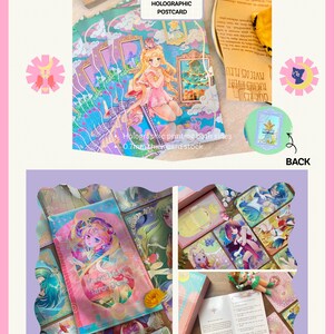 Puede incluir: Una baraja de tarot Moon Hero con cartas de los Arcanos Mayores con impresi&oacute;n hologr&aacute;fica en ambos lados, cartulina de 0,7 mm de grosor y una postal hologr&aacute;fica. Las cartas muestran ilustraciones de estilo anime, motivos celestiales y marcos.