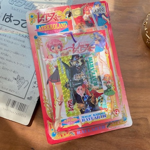 Grampo Magic Knight Ray Earth pacote original 90s vintage oficial Prism Sparkle conjunto de cartões de adesivos brilhantes