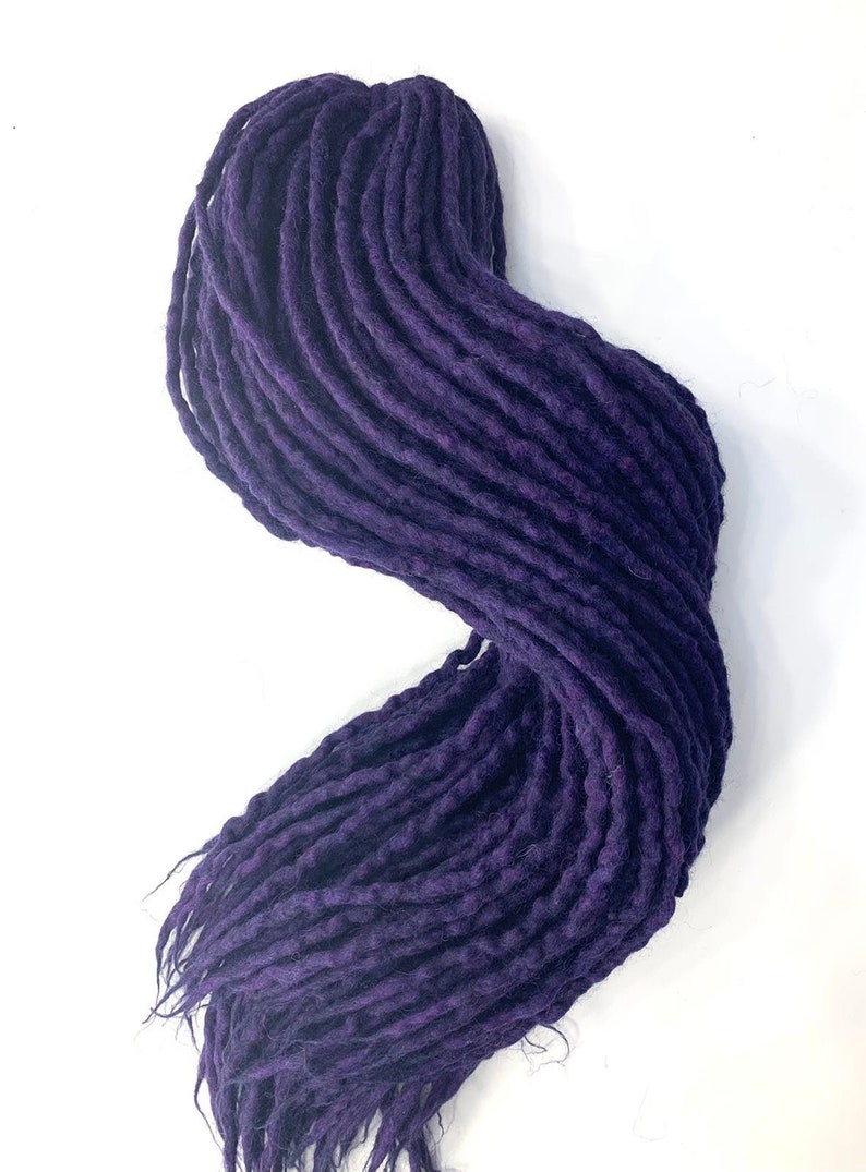 Dreadlocks woolen double-ended full set IT Dark Purple.
