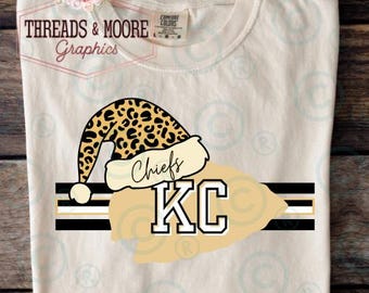 Chiefs Leopard ARROWHEAD Christmas | Kansas City | KC | PNG | Digital File | Neutral