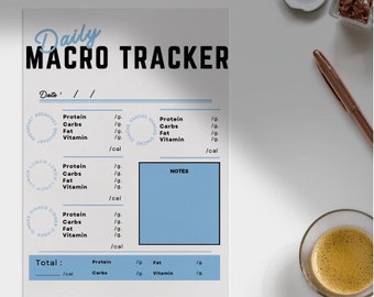 Macro Meal Tracker Template Etsy Macro Meal Tracker Template Etsy