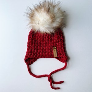 CROCHET PATTERN | The Dagny Winter Hat | Newborn, Infant, Toddler, Child, + Adult Sizes | Crochet Hat with Earflaps Pattern | Classic Beanie