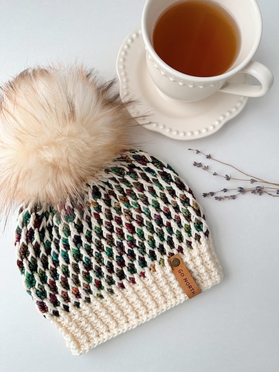 CROCHET PATTERN | Alpine Fable Beanie, Textured Winter Hat Pattern in Child and Adult Sizes, Crochet Tutorial for the Intermediate Maker