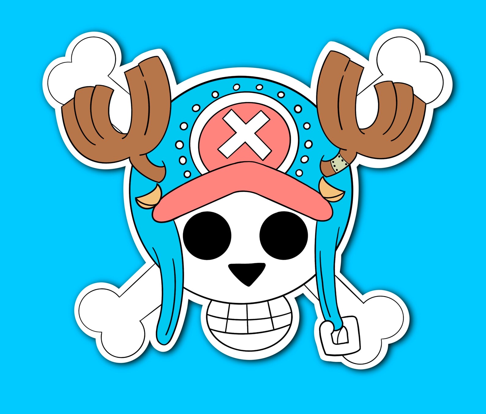 Autocollant chopper Jolly Roger Vinyl Etsy