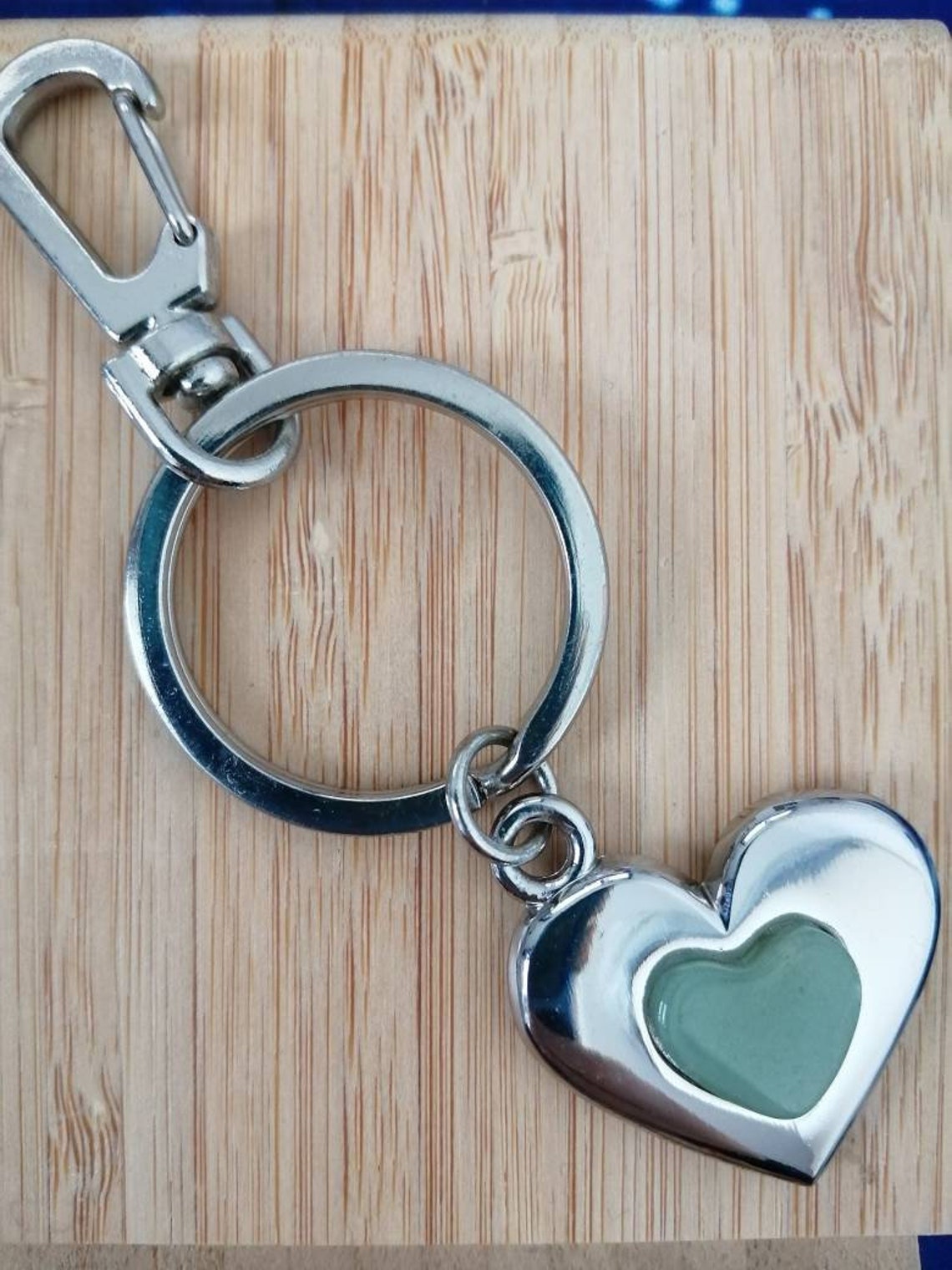 4 Heart Shaped Crystal Keyrings Aventurine Goldstone Etsy