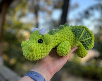 Handmade Crochet Dragon Plushie: Kawaii Amigurumi Toy