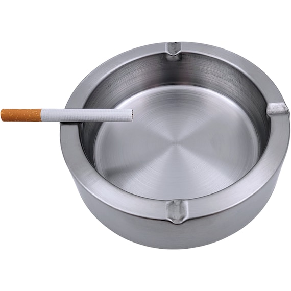 Ashtray, cigarette ashtray, windproof ashtray - chrome-nickel steel