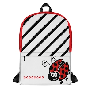 Sac à dos pour enfants Ladybug - Little Beanzie | Sac à dos pour grands enfants et tout-petits, sac préscolaire, cartable pour enfants, sac pour ordinateur portable/tablette, rentrée des classes