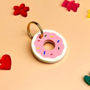 Donut Dog Tag: Personalized Engraved Pet ID Tag