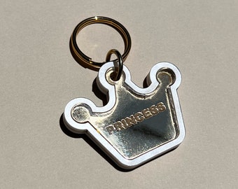 Crown Pet ID Tag, Custom Acrylic Dog Collar Tag