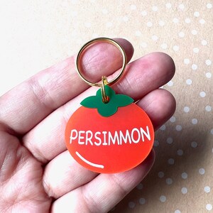 Vibrant Persimmon Pet ID Tag: Engraved Dog Cat Collar Tag