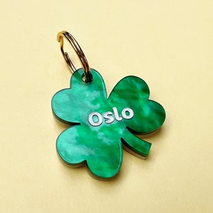 Clover Custom Dog Tag, Personalized Pet ID Tag, Engraved Dog and Cat tag, Pet Tag, Dog Name Tag, Cat Collar Tag, ID Tag for Pets