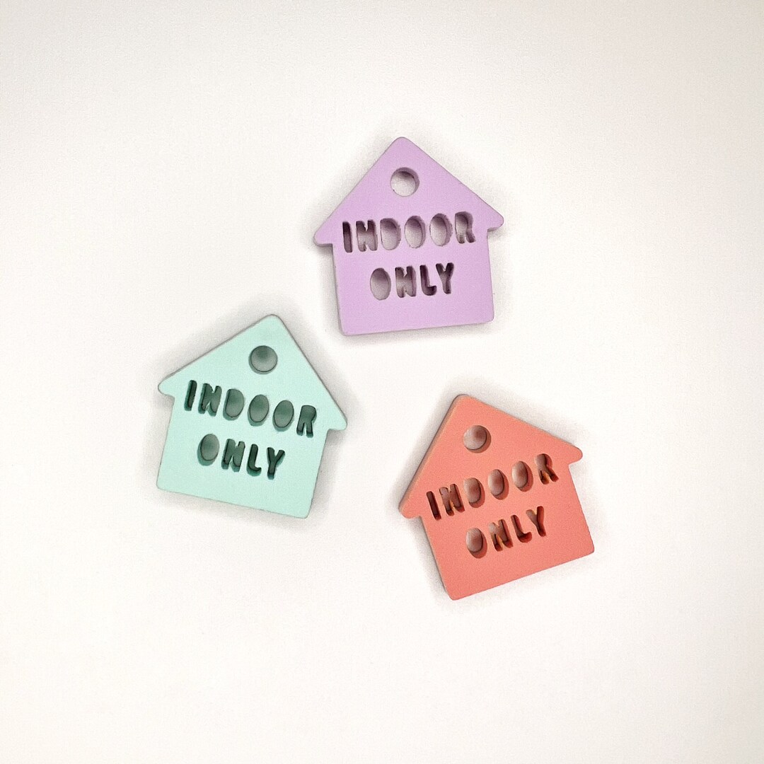 INDOOR ONLY Pet Tags, Pet Tag Charm - Etsy