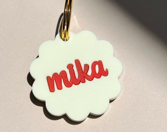 Pastel Flower Dog Tag: Custom Pet ID