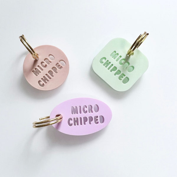 Micro Chipped Dog Tags, Pet ID Tags for Dogs and Cats