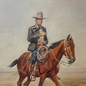 Russell on Red Bird by Charles M Russell Western Giclee Art Print as Rolled, Stretched or Framed Canvas, Rolled Paper Print + Free Shipping