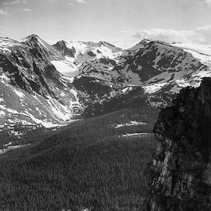 Snow-capped Mountain, Rocky Mountain National Park, Colorado Stretched, Framed or Rolled Canvas, Unframed or Framed Art Print Free Shipping